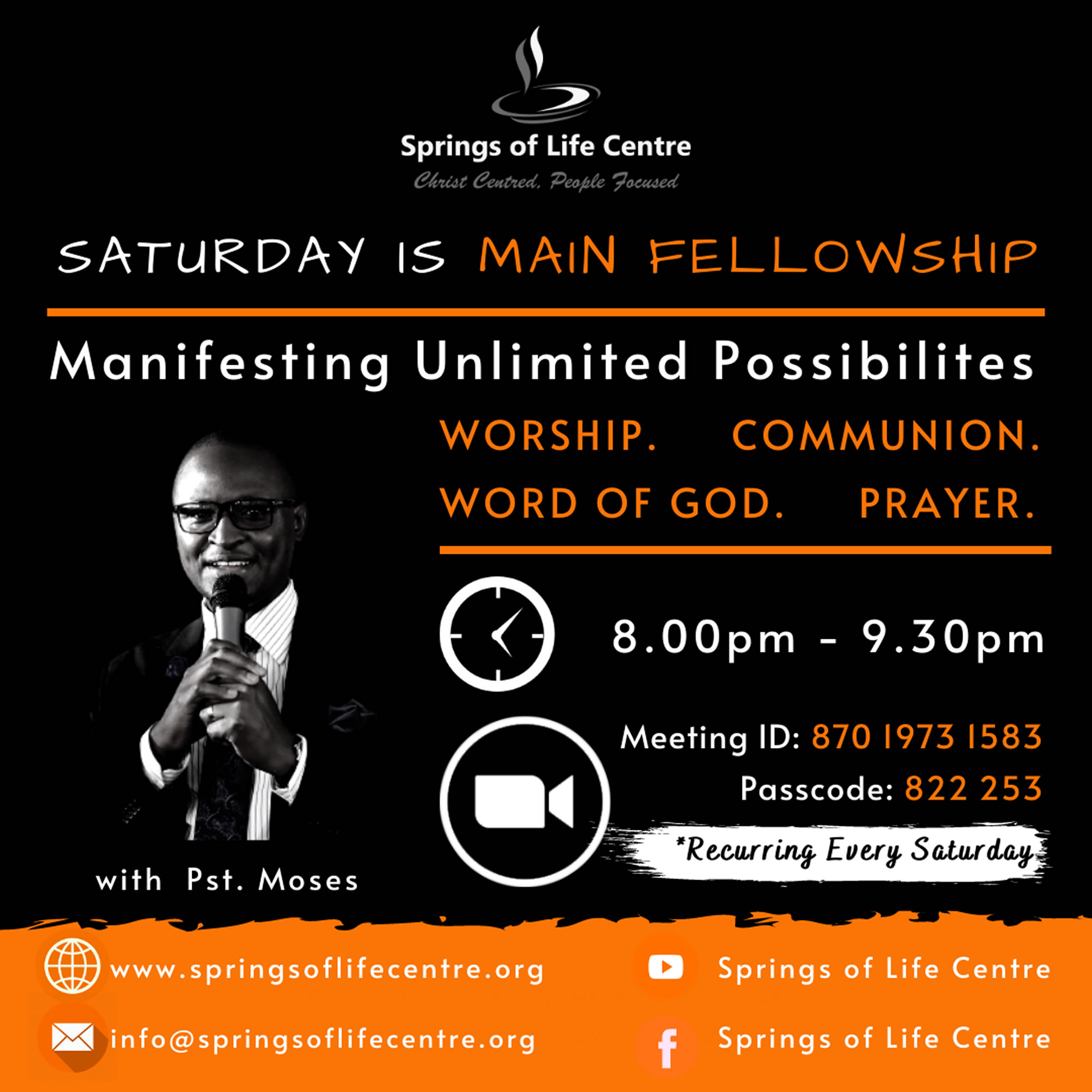 Saturday Main Fellowship